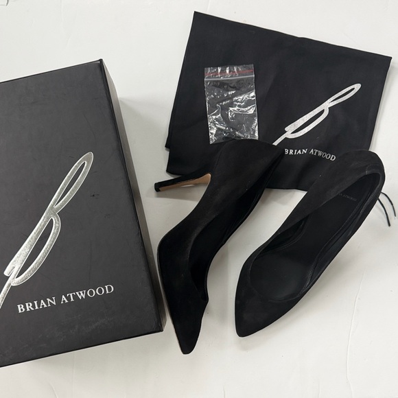 BRIAN ATWOOD Black Suede Heels
